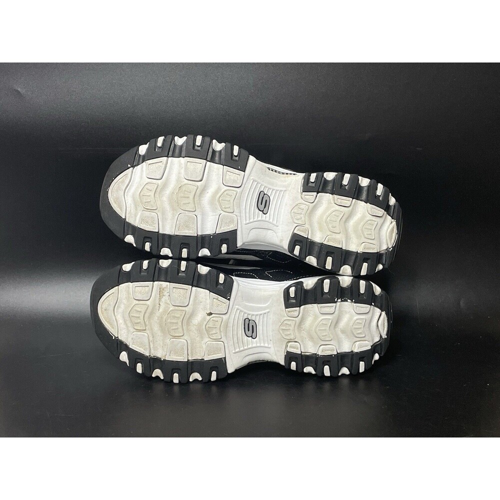 Shoes Skechers Sneakers D'Lites Biggest Fan Chunky Suede Women’s Sz 7.5 Black - Picture 7 of 7